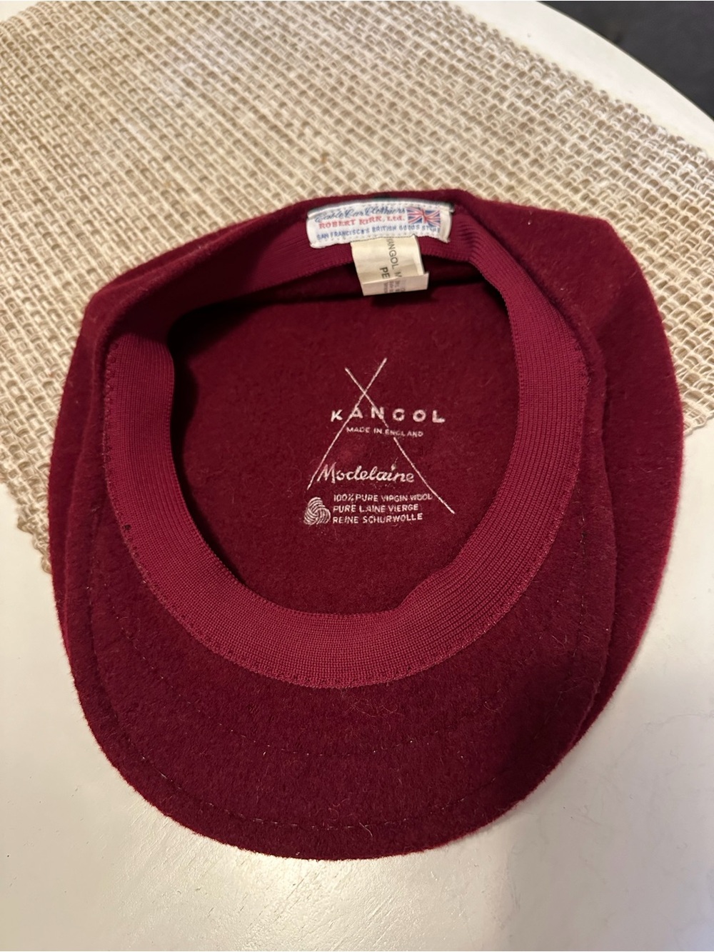 Kangol The Wool Modelaine Pepe Beret 100% Pure Wool Hat Red. EUC.